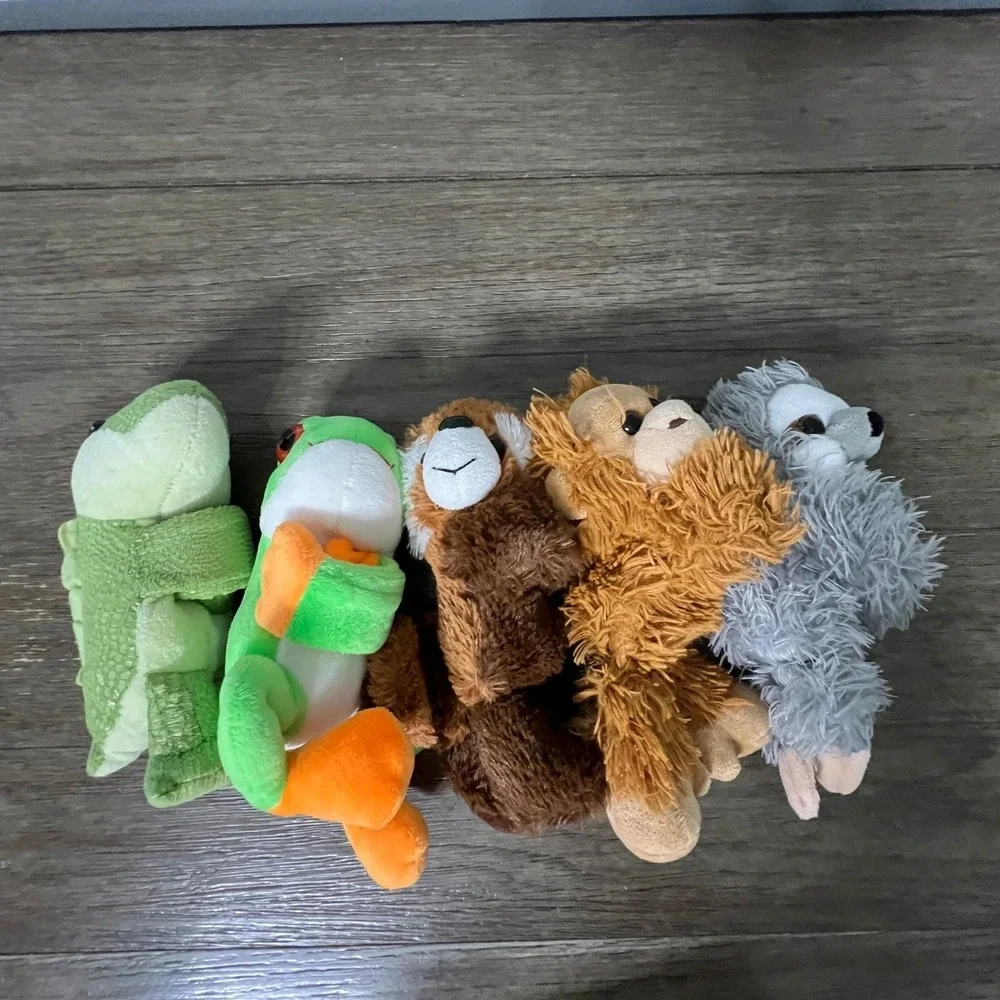 Wild Republic Arm Huggers Plush Set: Alligator, Frog, Red Panda Monkey and Sloth